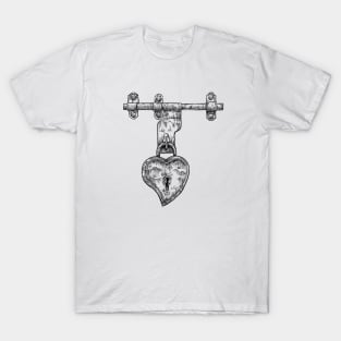 Padlock Heart, Love T-Shirt